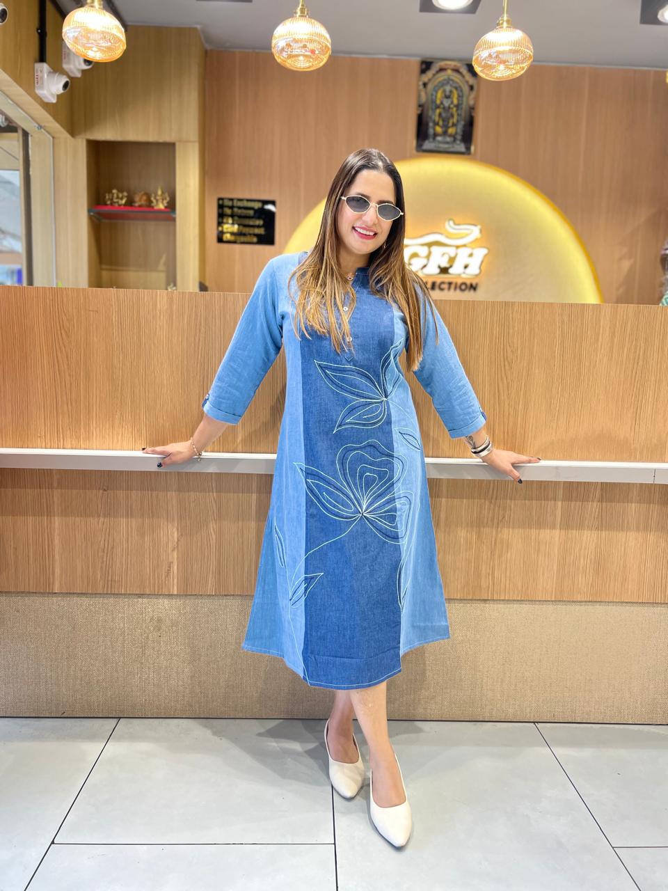Pure Denim Blue Midi
