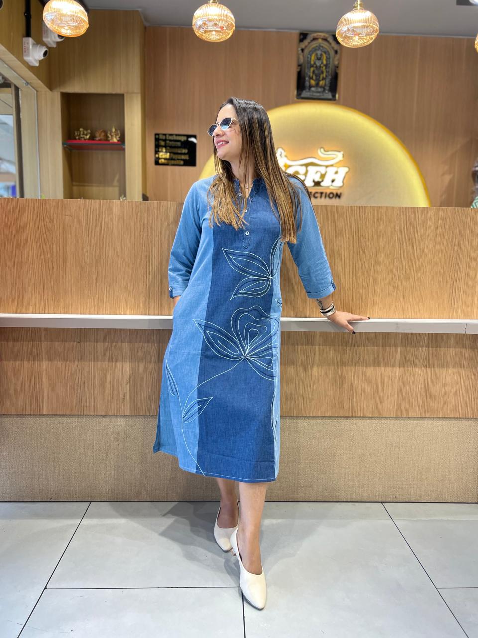 Pure Denim Blue Midi