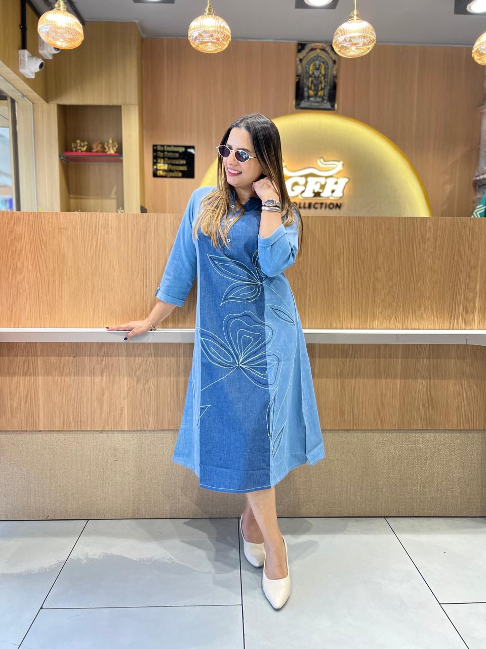 Pure Denim Blue Midi