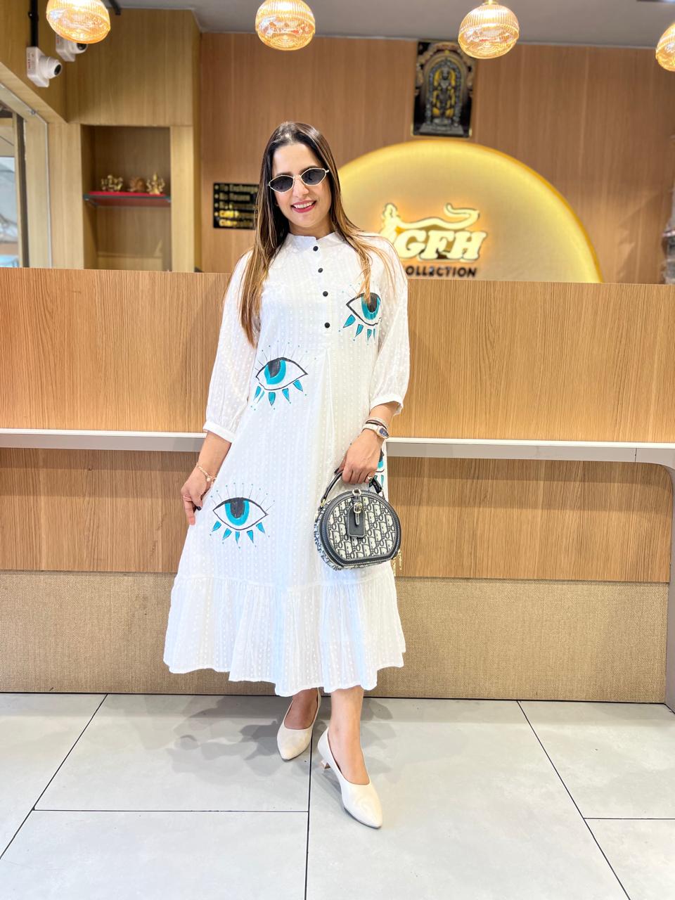 Pure Doby Cotton Off White Midi