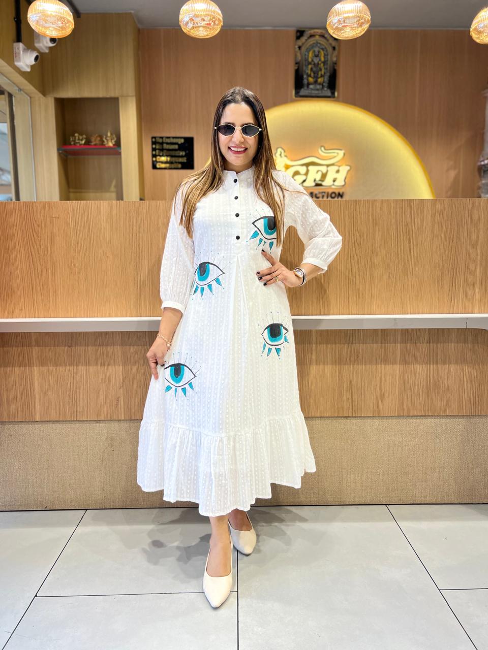 Pure Doby Cotton Off White Midi