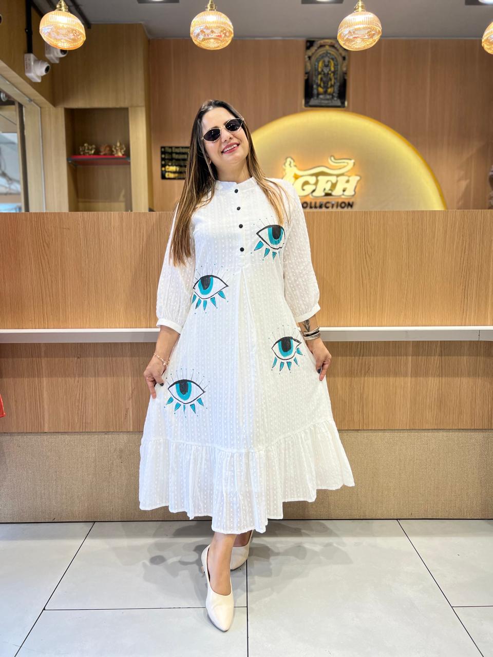 Pure Doby Cotton Off White Midi