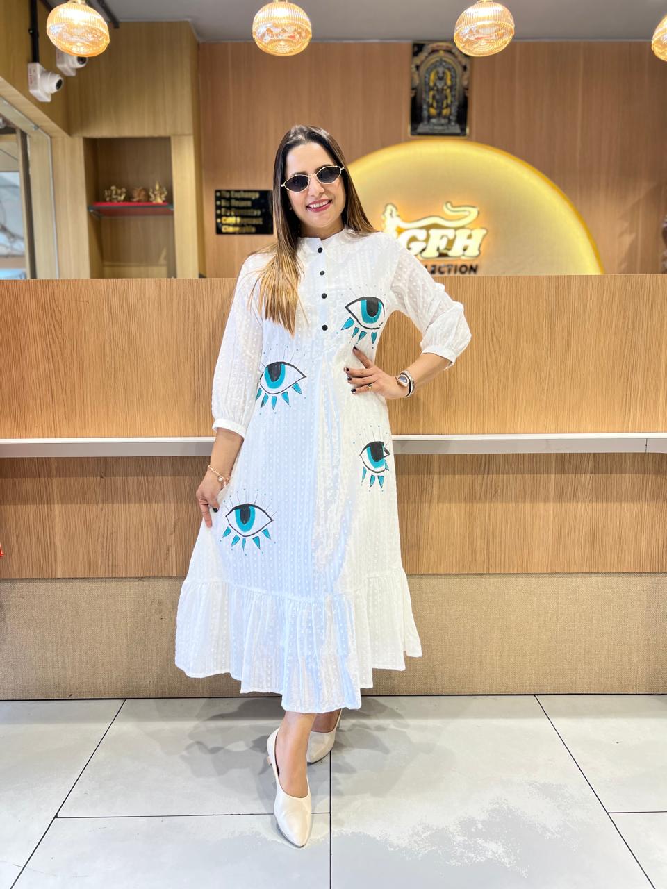 Pure Doby Cotton Off White Midi