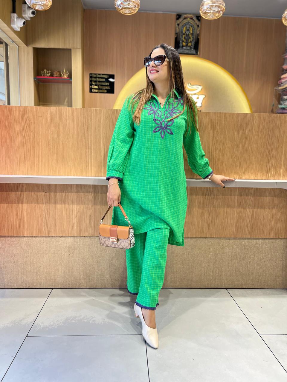 Pure Linen Green 2pc Set