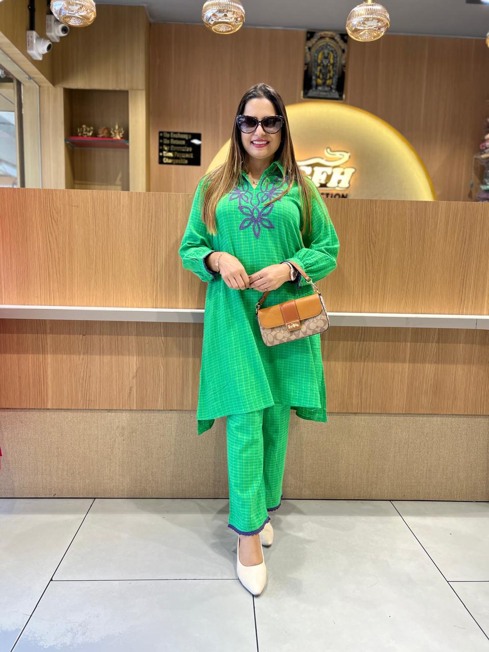 Pure Linen Green 2pc Set