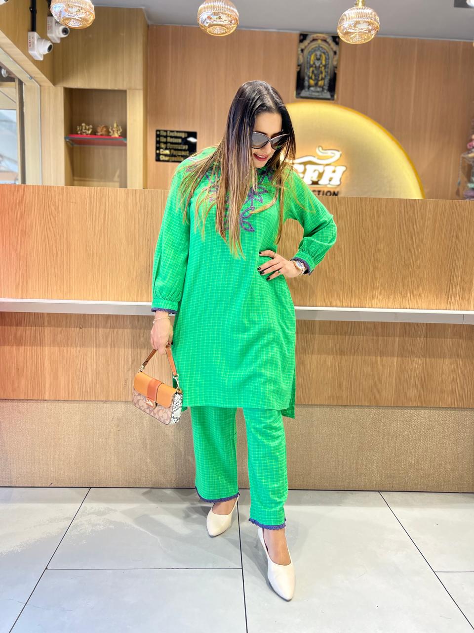 Pure Linen Green 2pc Set