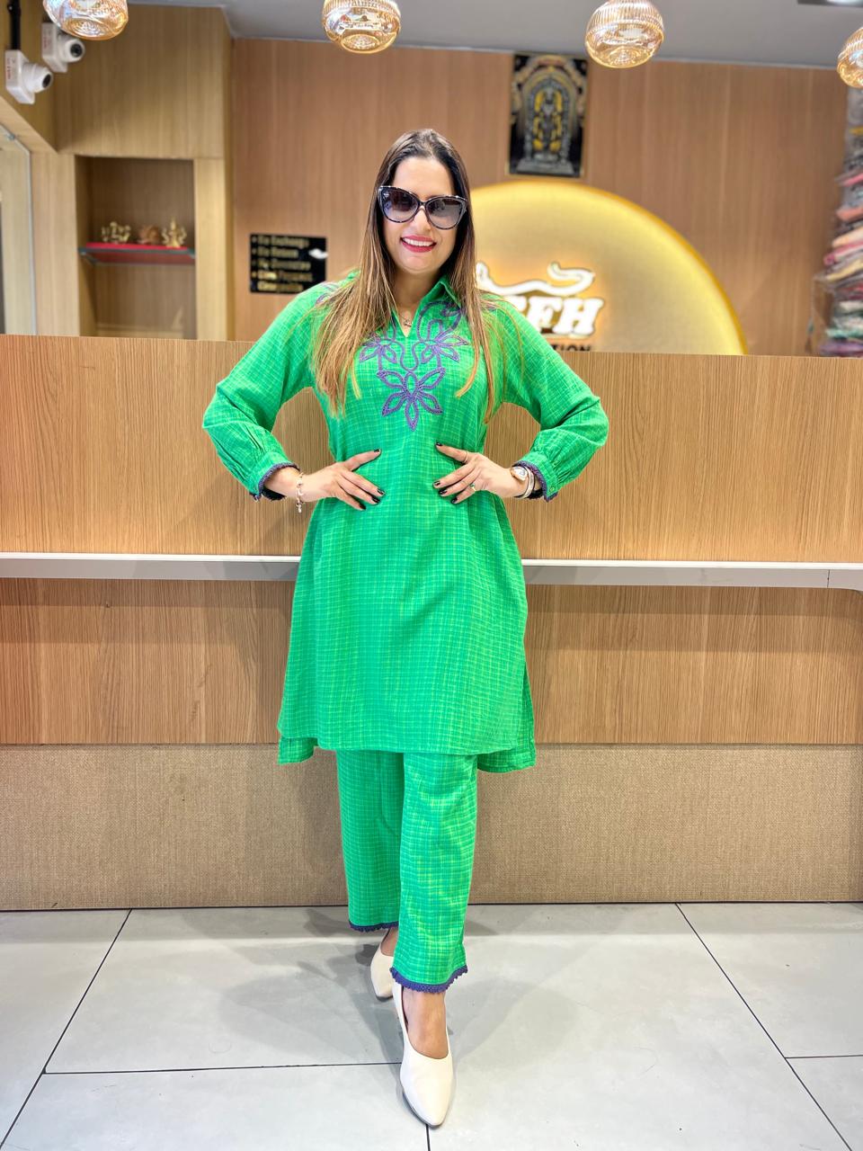 Pure Linen Green 2pc Set