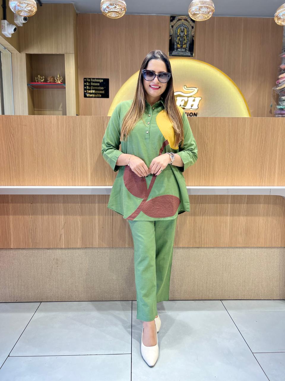 Pure Flex Cotton Green 2pc Set