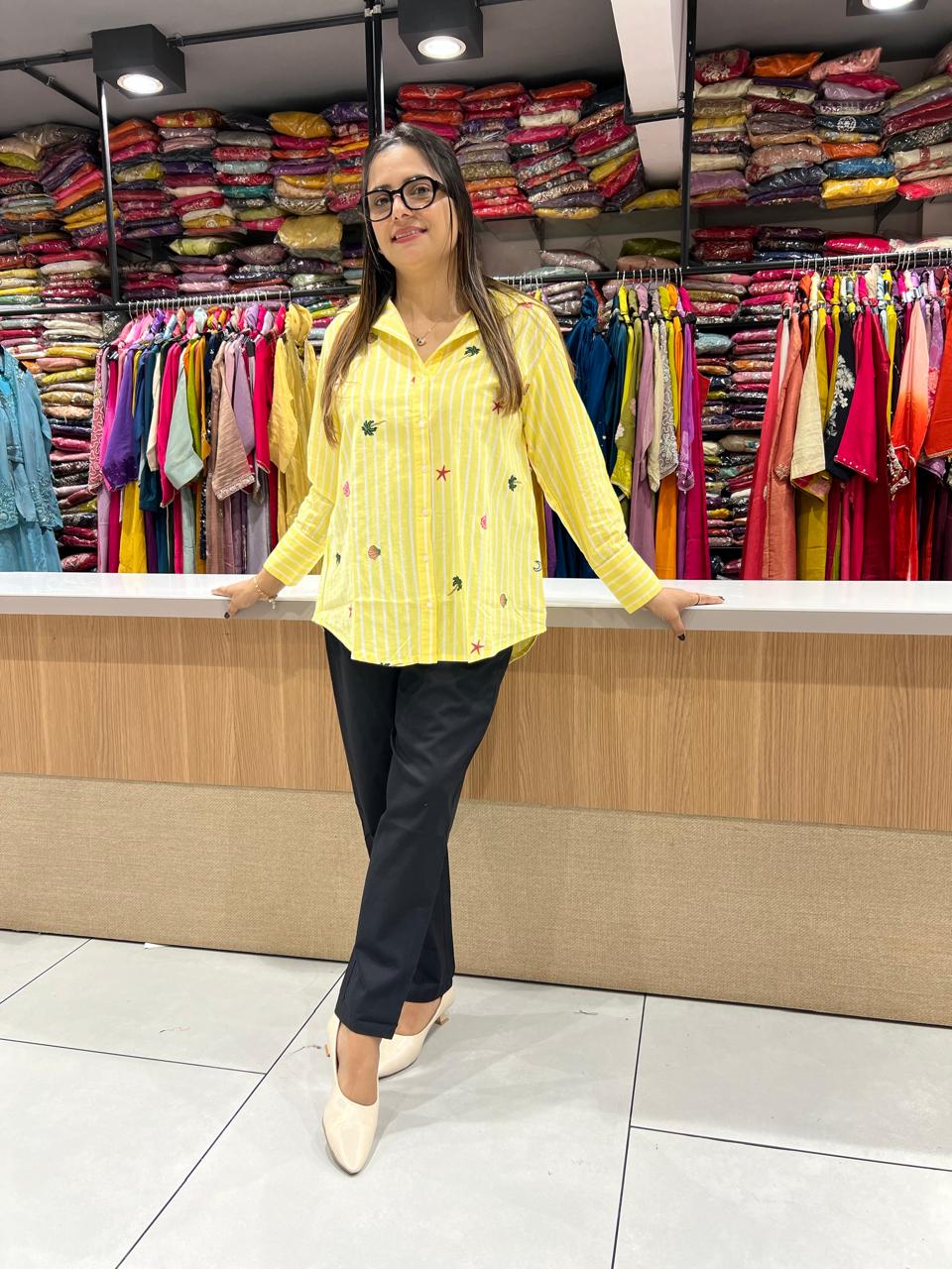 Pure Cotton Yellow Shirt
