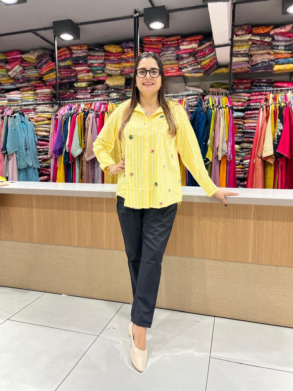 Pure Cotton Yellow Shirt