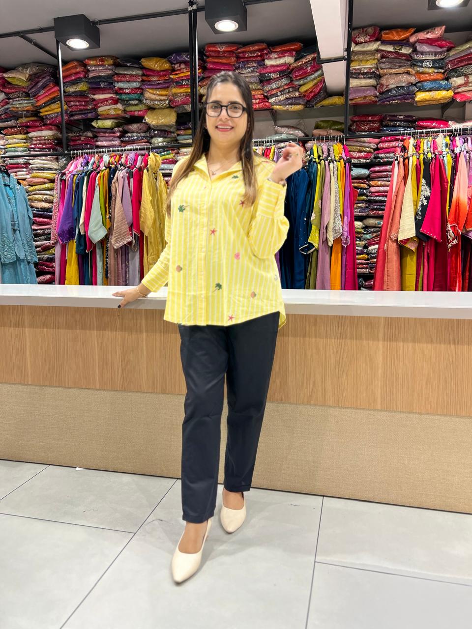 Pure Cotton Yellow Shirt