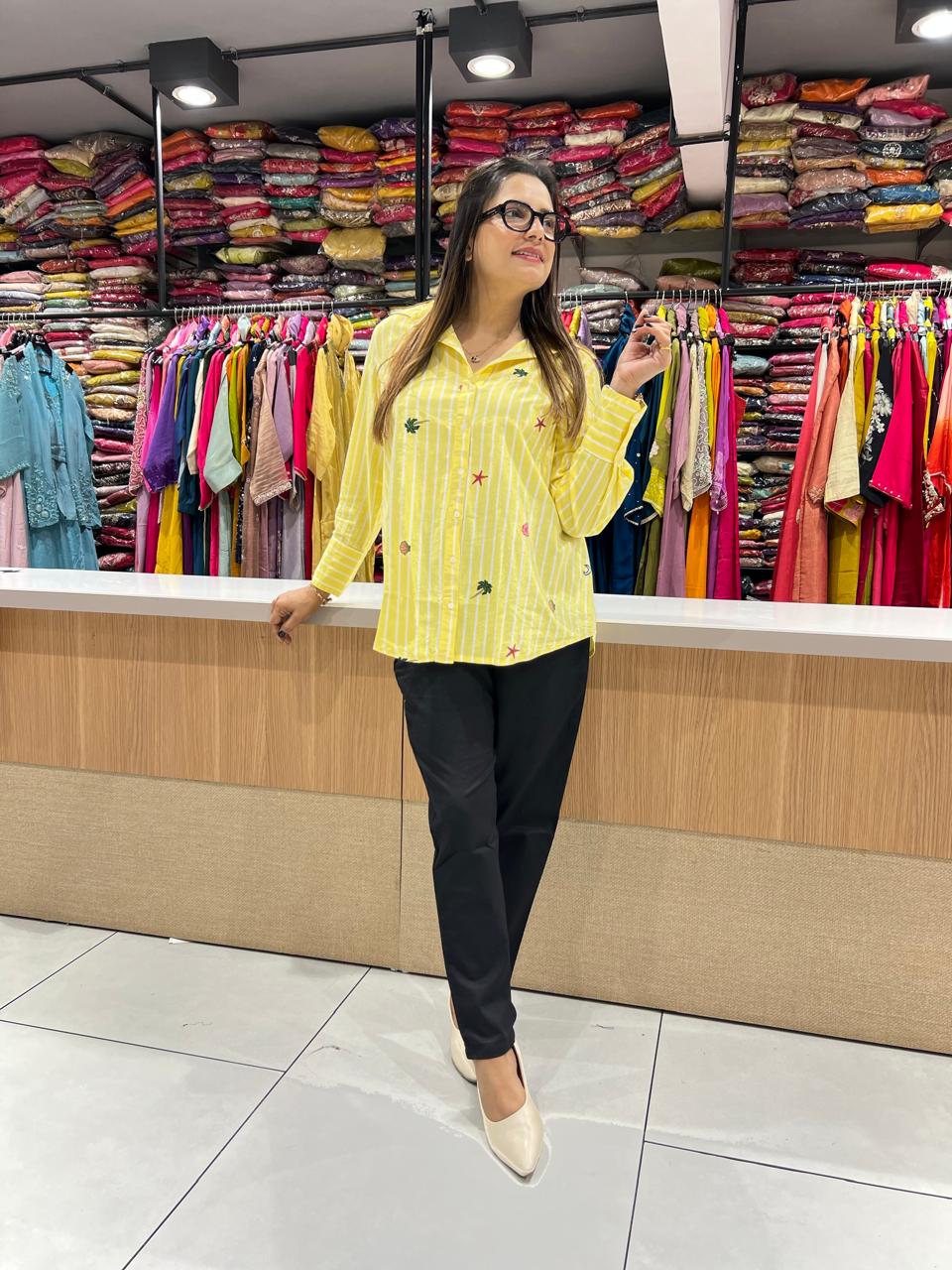 Pure Cotton Yellow Shirt