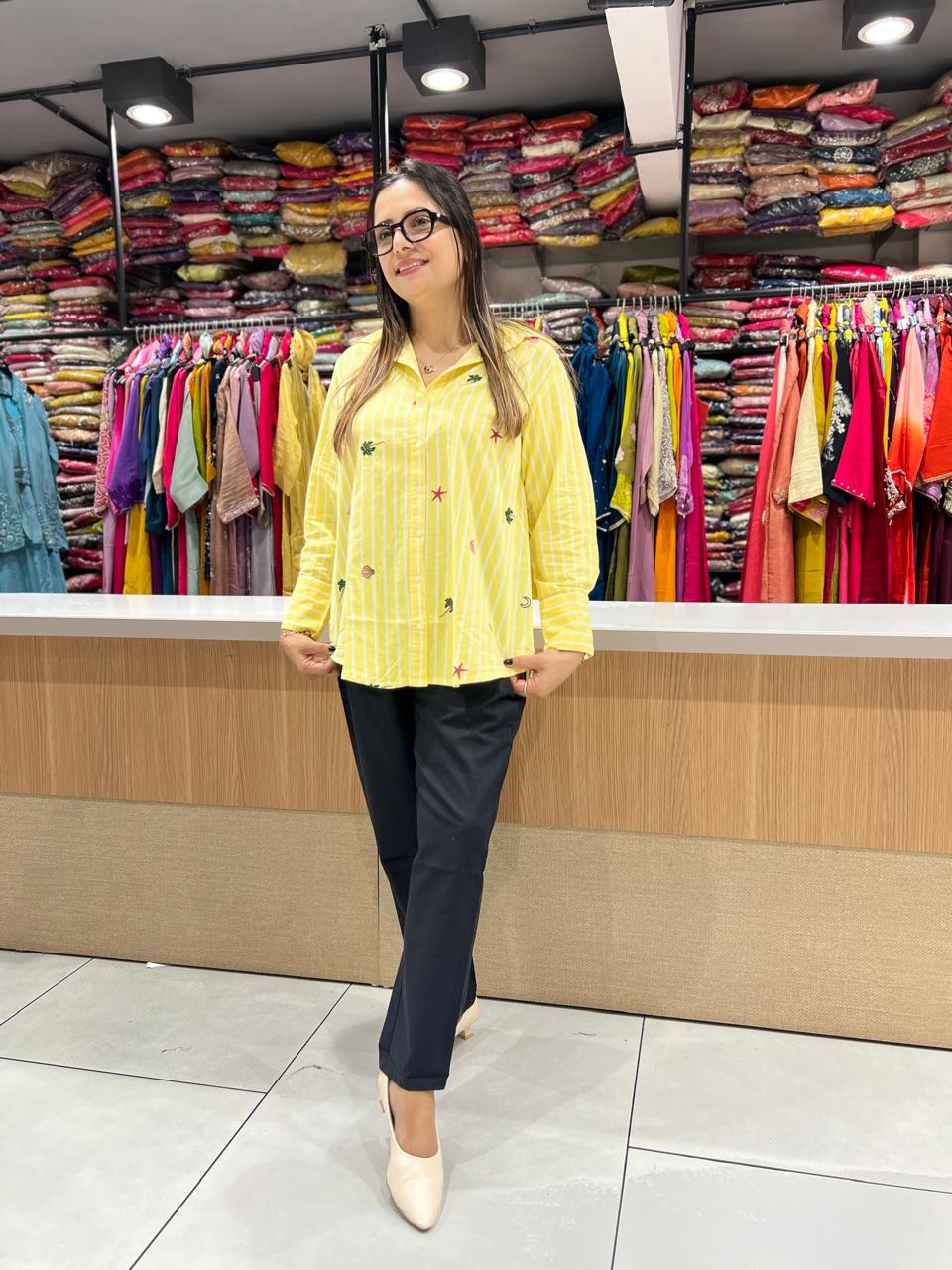 Pure Cotton Yellow Shirt