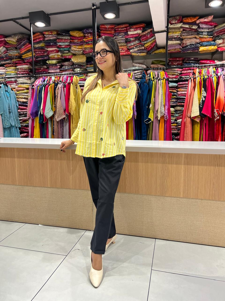 Pure Cotton Yellow Shirt