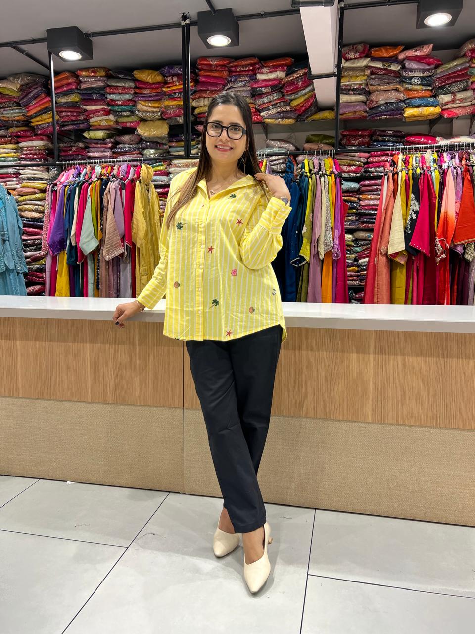 Pure Cotton Yellow Shirt