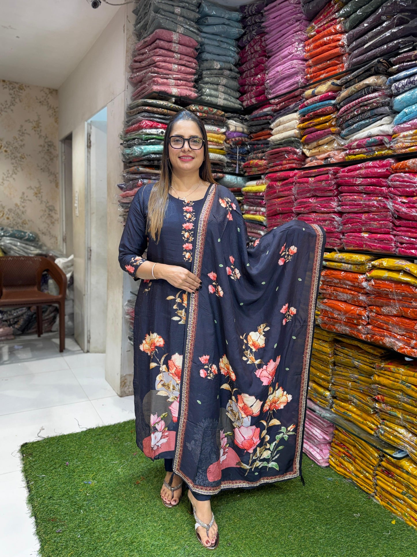 Pure Dola Silk Black 3pc Set