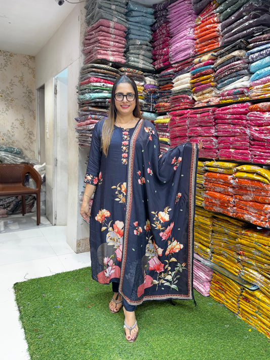 Pure Dola Silk Black 3pc Set