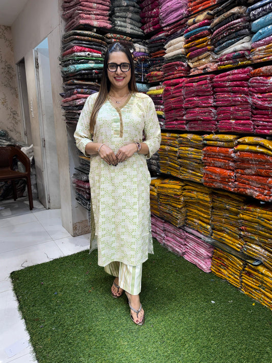 Pure Flex Cotton Off White 2pc Set
