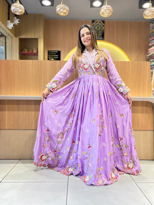 Pure Simmer Tissue Purple Gown