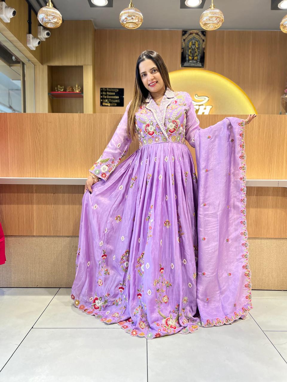 Pure Simmer Tissue Purple Gown