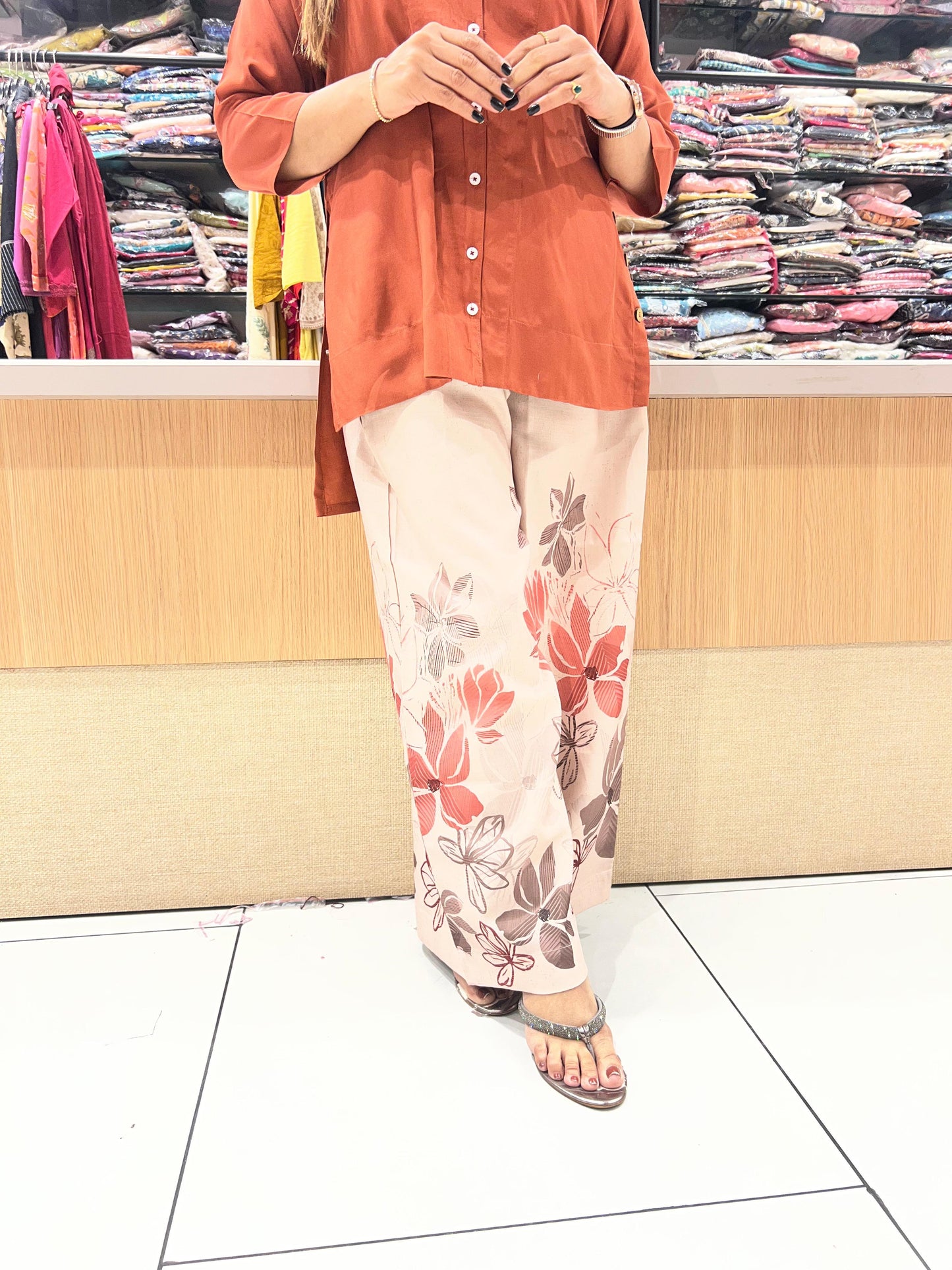 Pure Muslin Rust 2pc Set