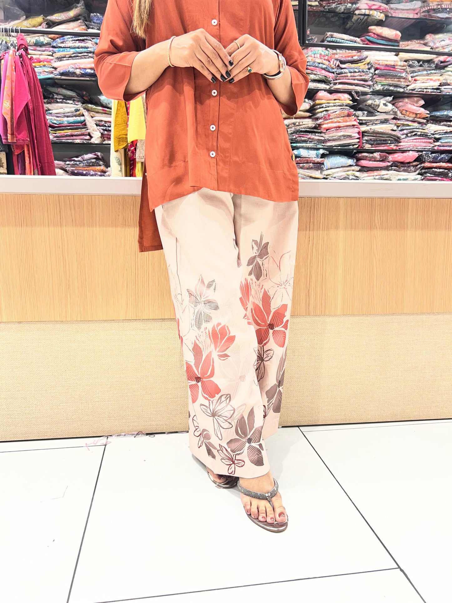 Pure Muslin Rust 2pc Set
