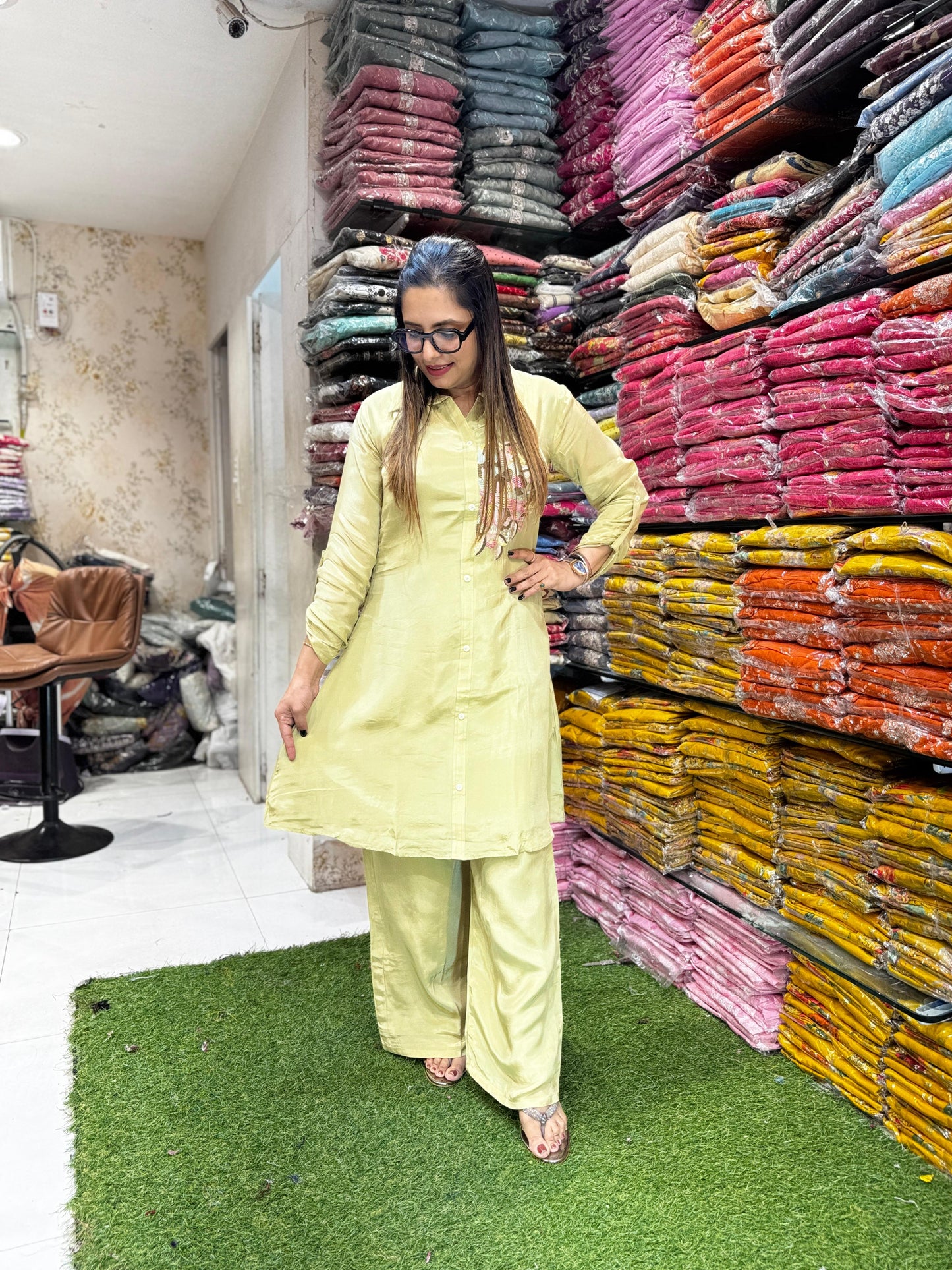 Pure Crep Pastle Green 2pc Set