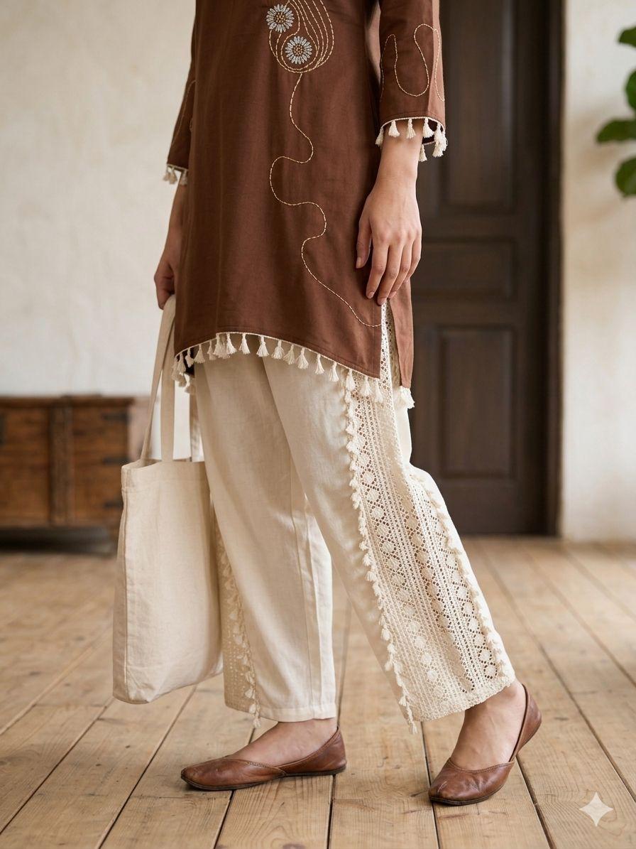 Pure German Rayon Brown 2pc Set