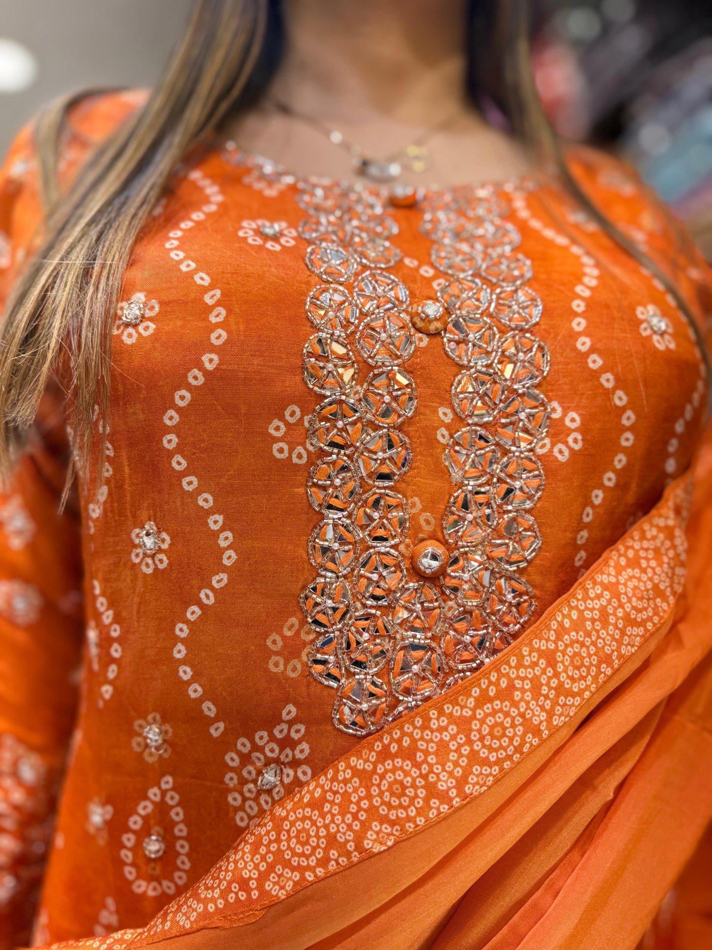 Pure Dola Silk Orange 3pc Set