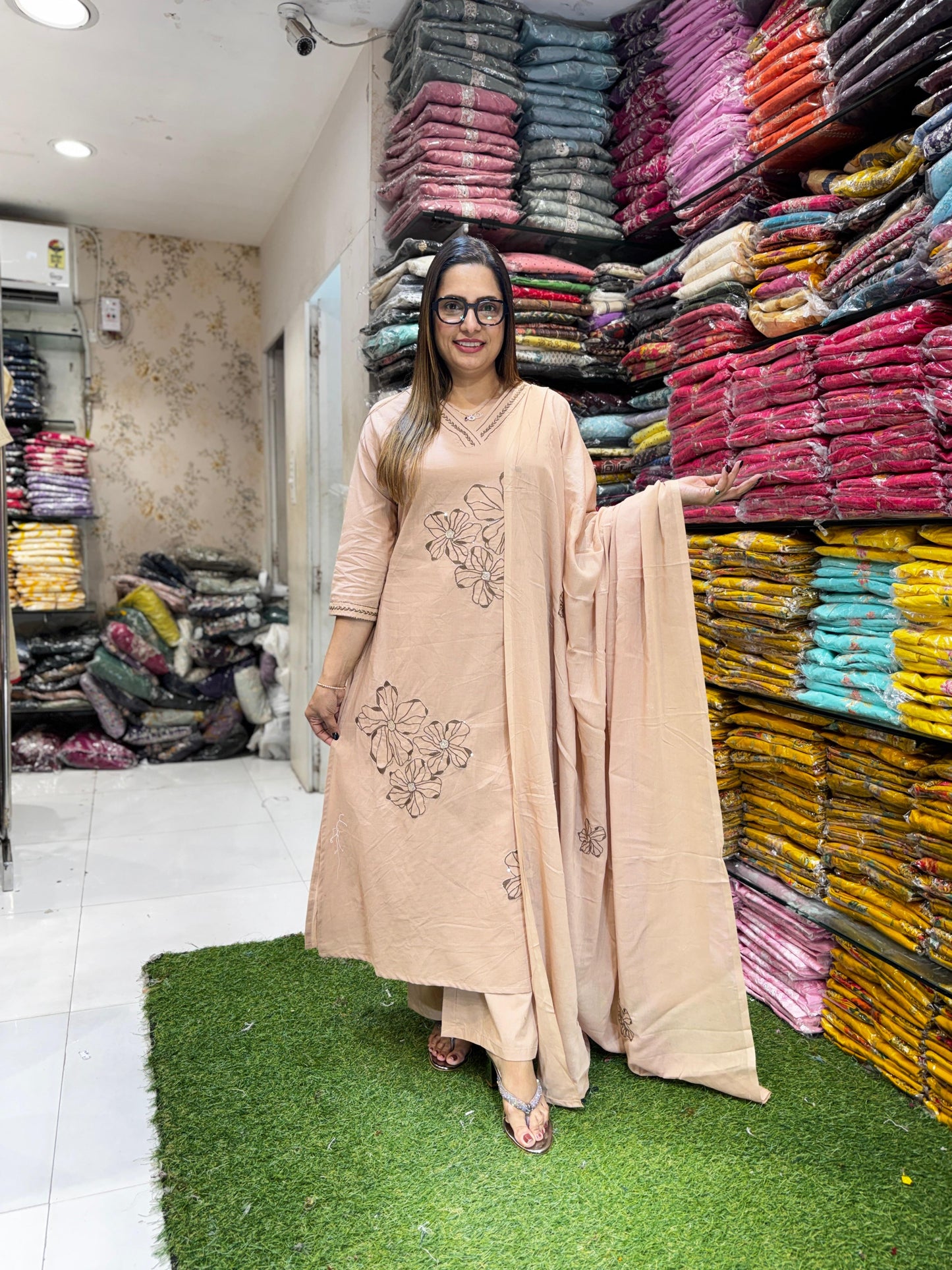 Pure Cotton Nude Peach 3pc Set