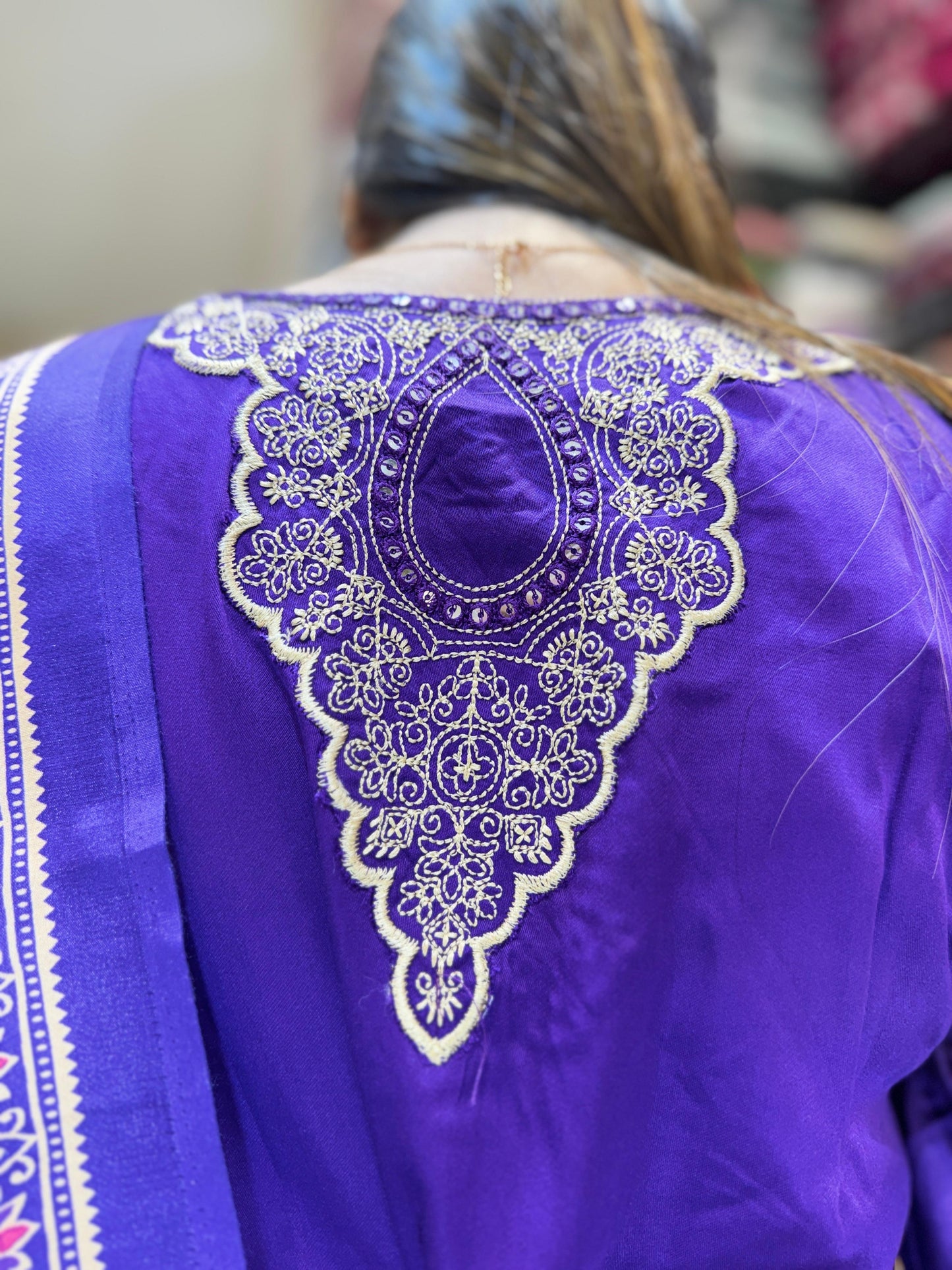 Pure Gaji Silk Purple 3pc Set
