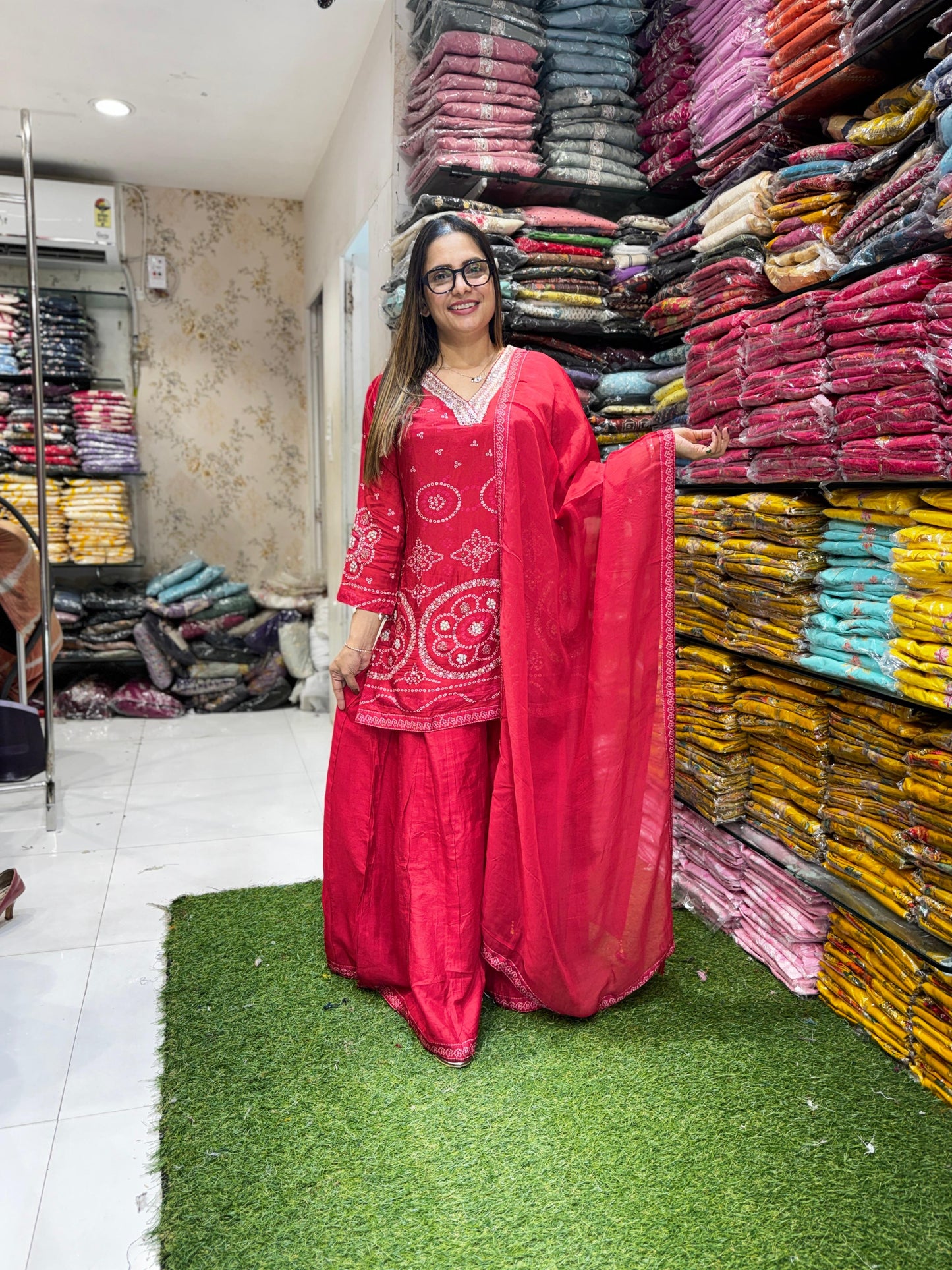 Pure Dola Silk Red 3pc Set
