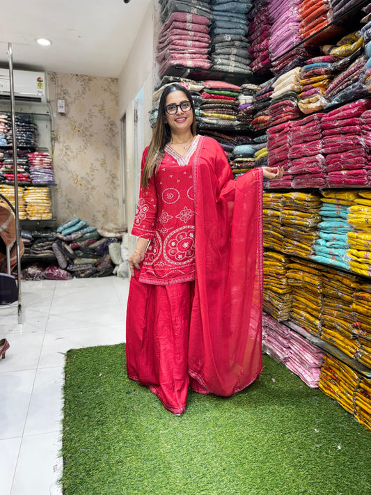 Pure Dola Silk Red 3pc Set