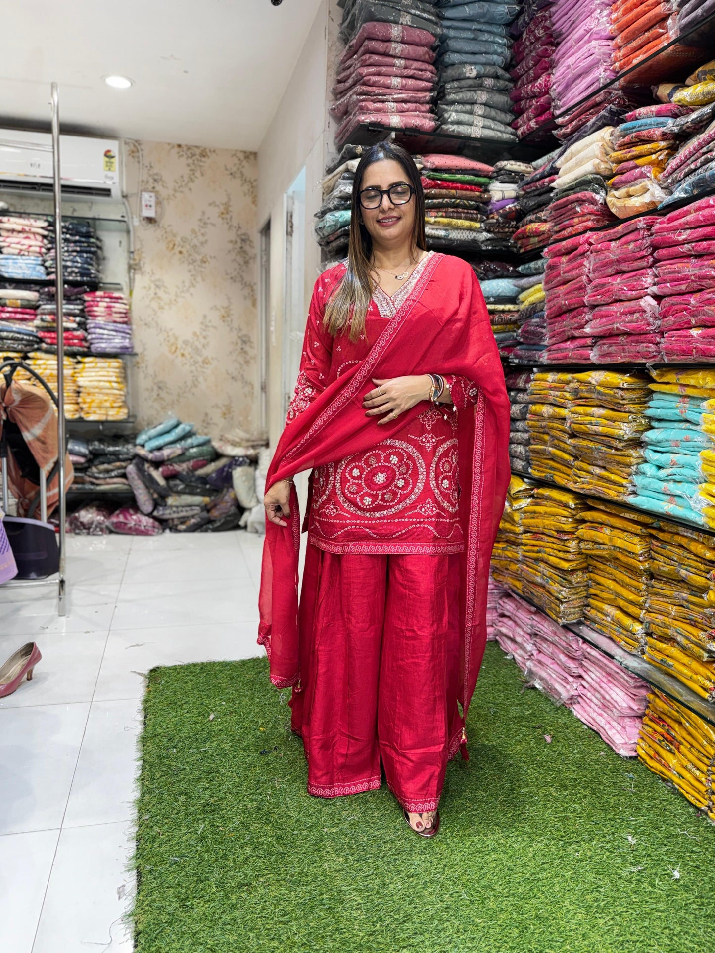 Pure Dola Silk Red 3pc Set