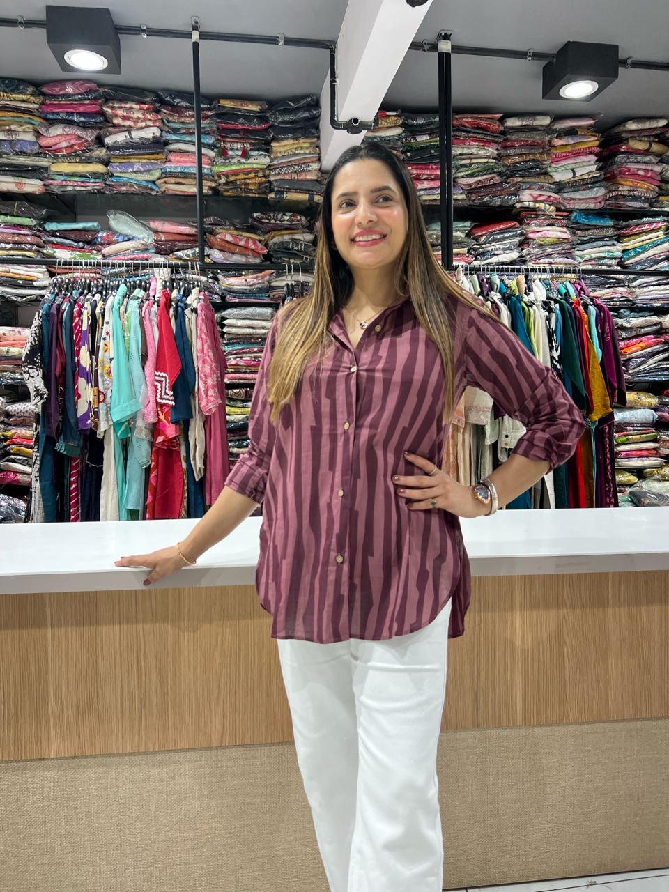 Pure Cotton Wine Shirt