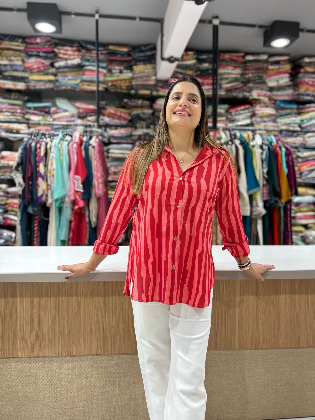 Pure Cotton Red Shirt