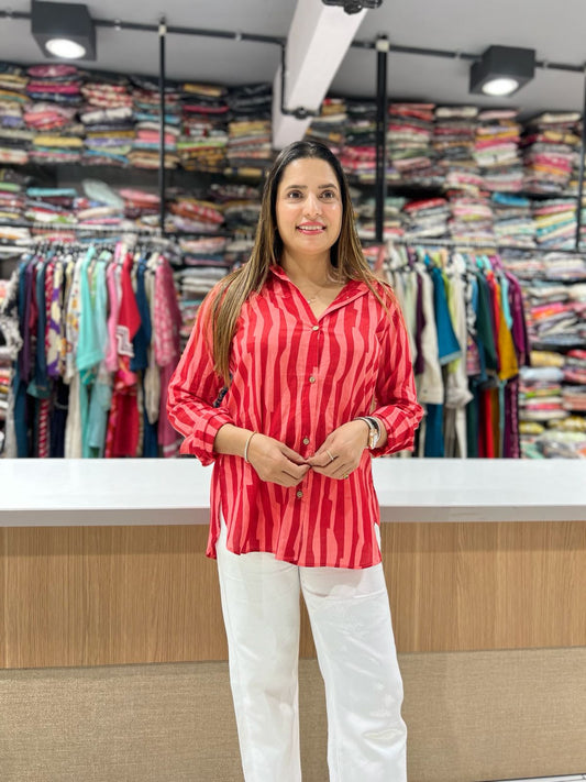 Pure Cotton Red Shirt
