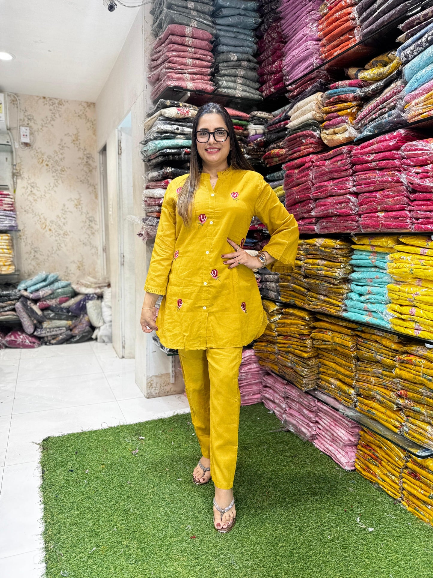 Pure Mull Cotton Yellow 2pc Set