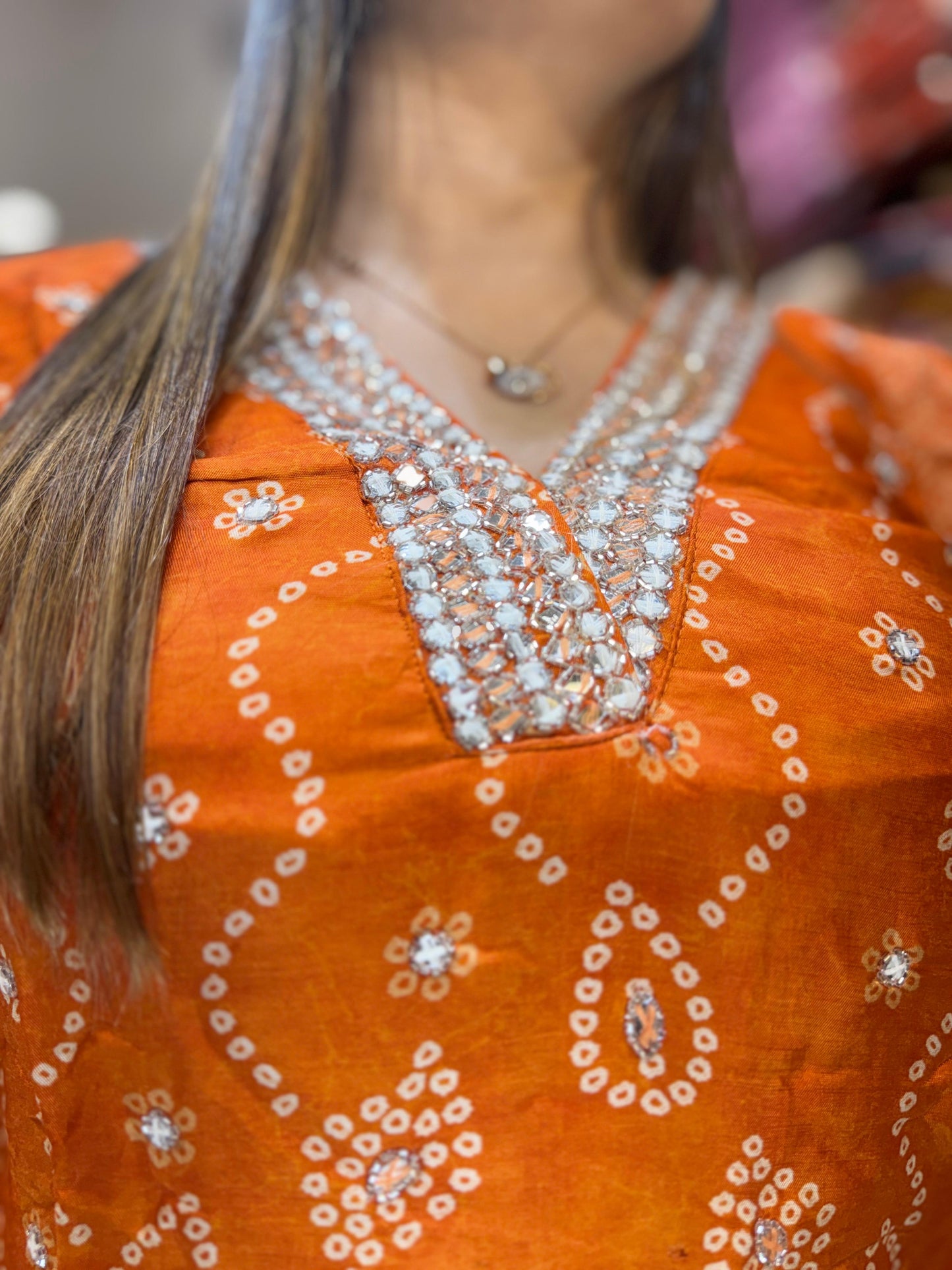 Pure Dola Silk Orange 3pc Set
