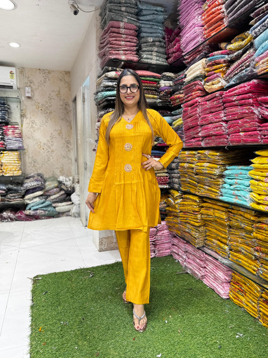 Pure Modal Muslin Yellow 2pc Set