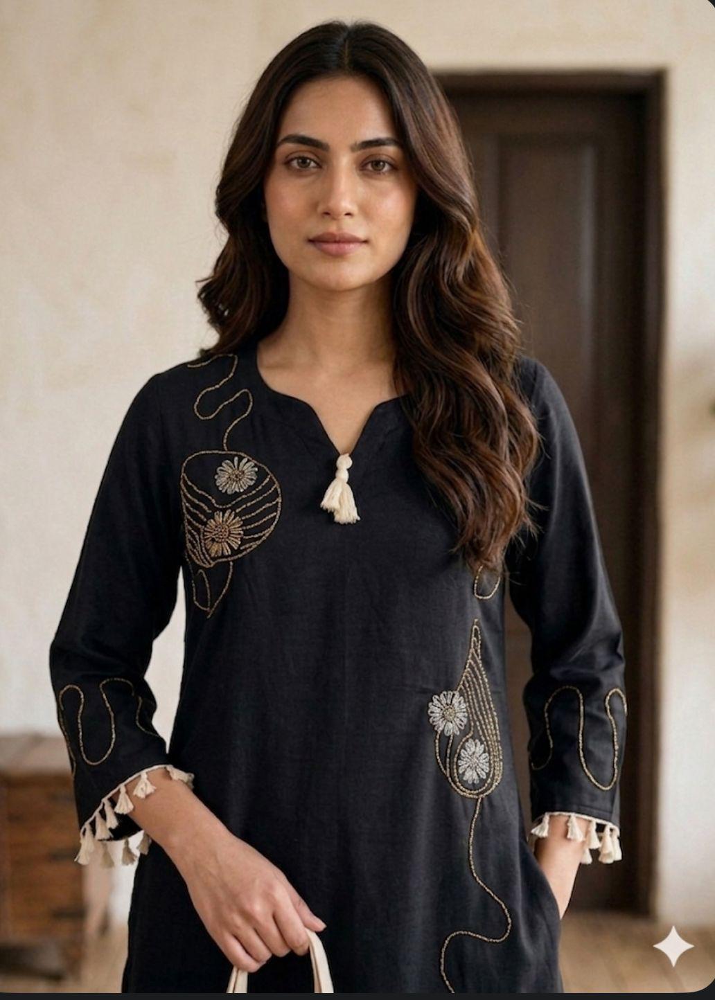 Pure German Rayon Black 2pc Set