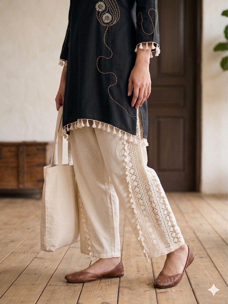 Pure German Rayon Black 2pc Set
