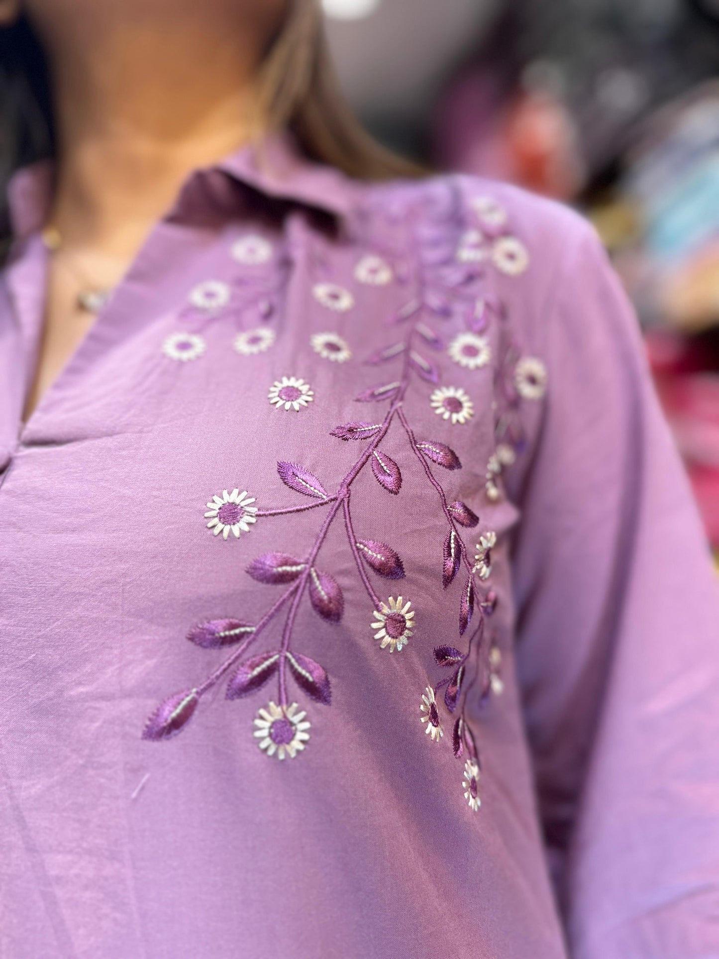 Pure Cotton Purple Midi