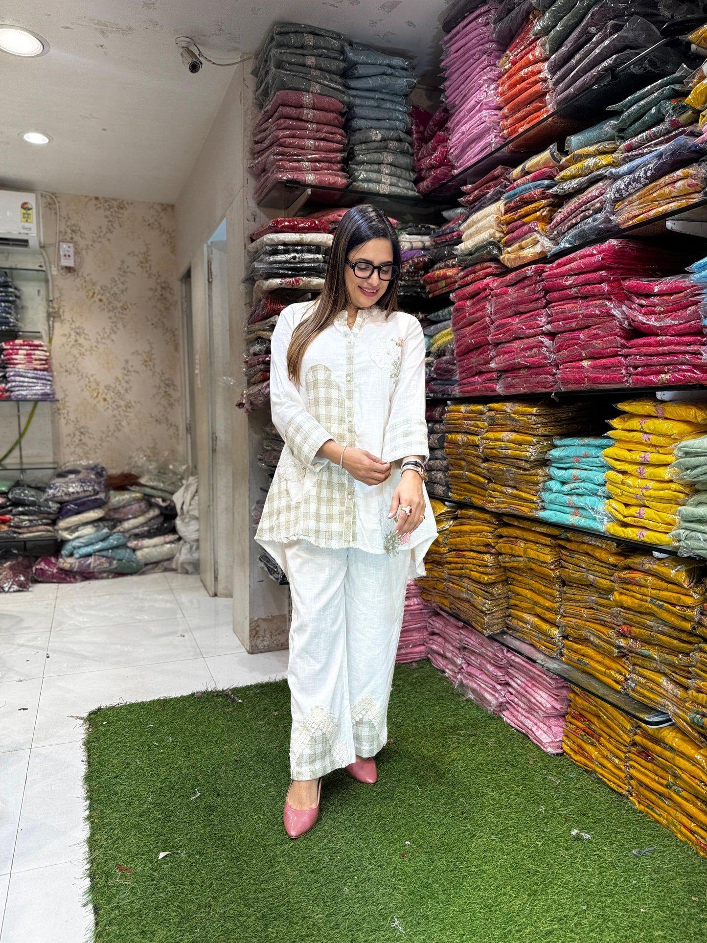 Pure Linen Jute Pearl White 2pc Set