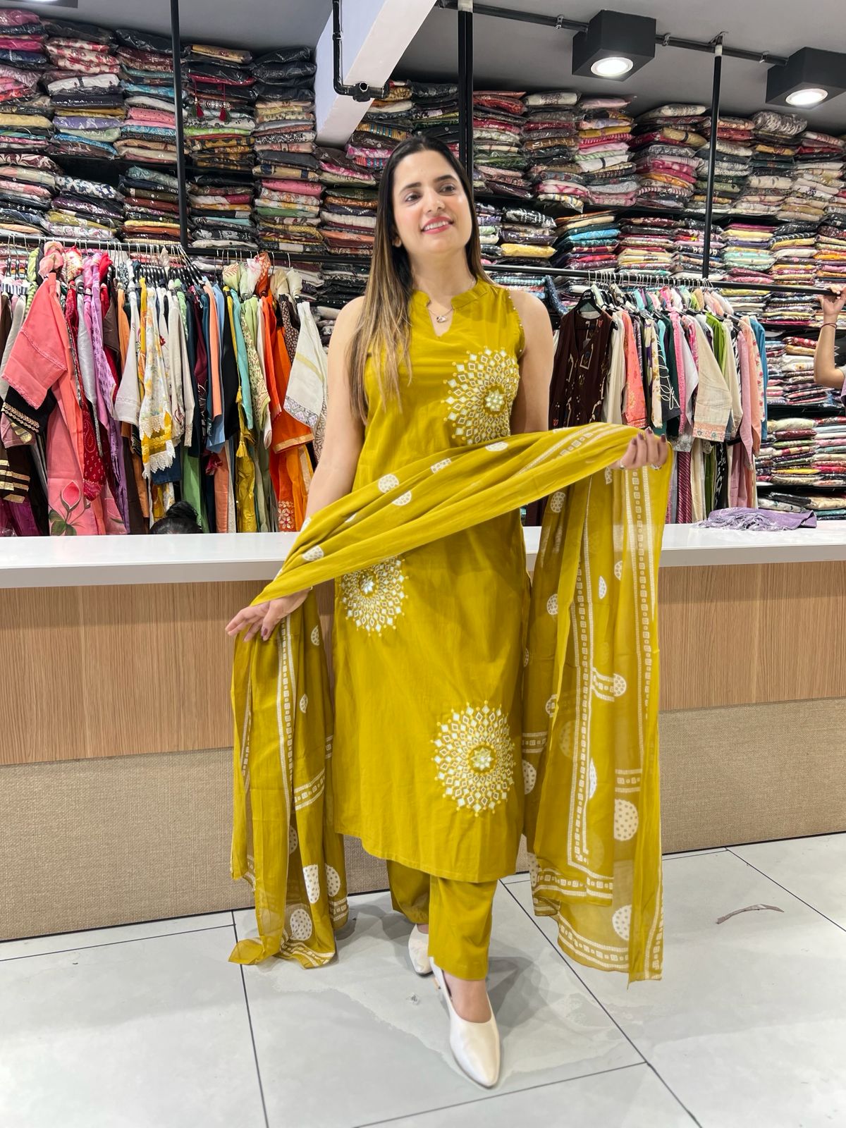 Pure Cotton Mustard Yellow 3pc Set