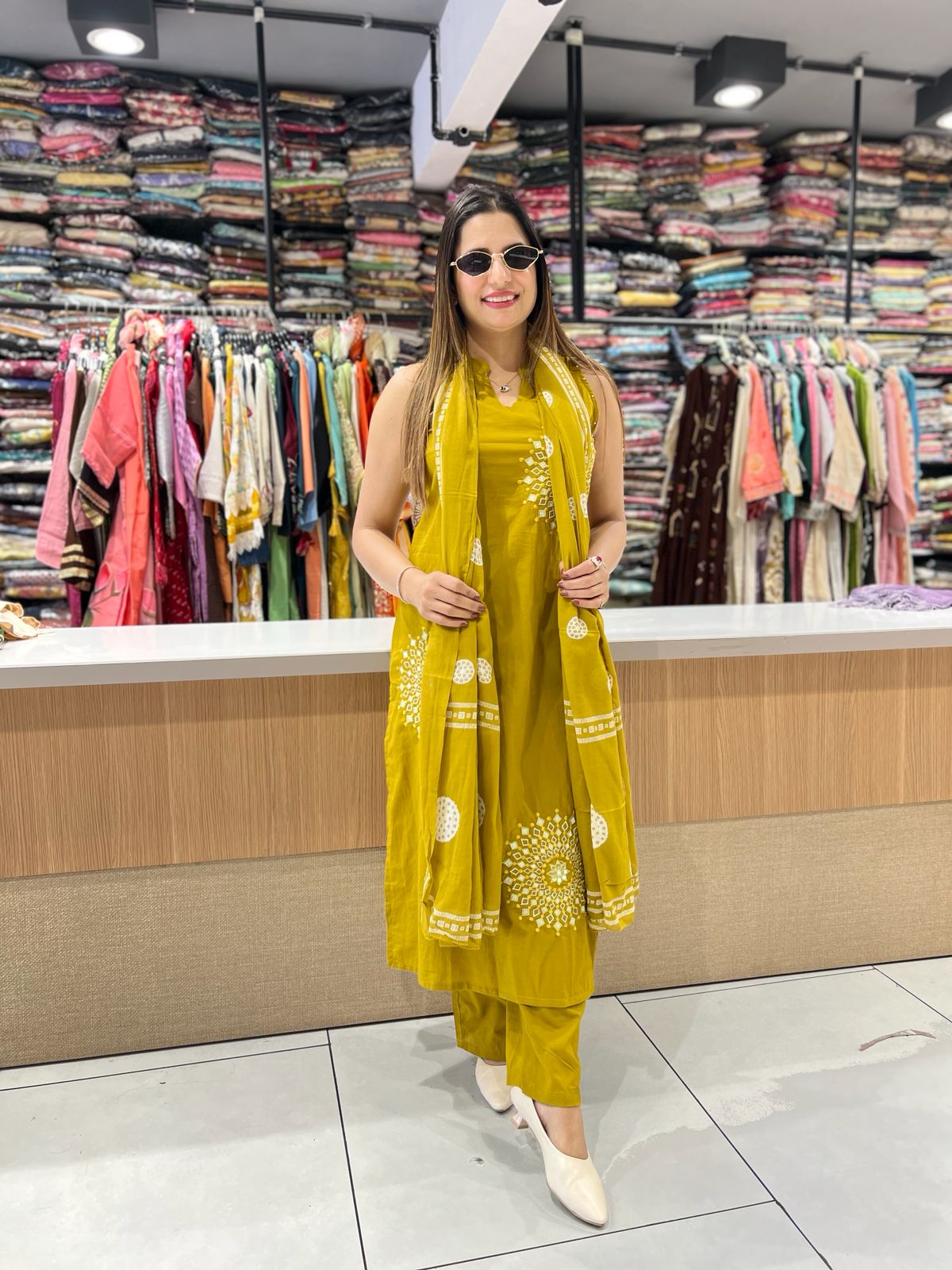 Pure Cotton Mustard Yellow 3pc Set