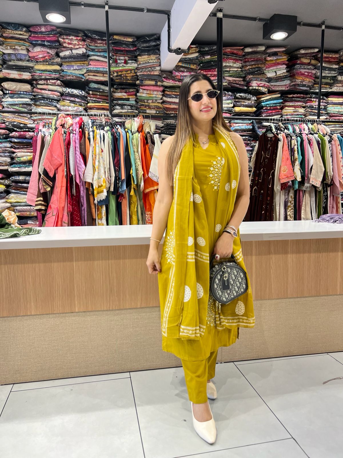 Pure Cotton Mustard Yellow 3pc Set