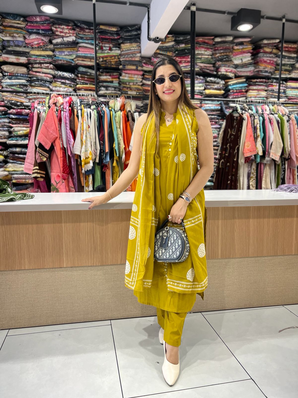 Pure Cotton Mustard Yellow 3pc Set