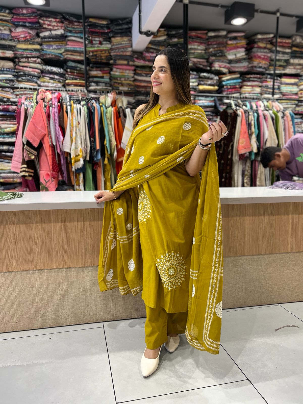 Pure Cotton Mustard Yellow 3pc Set
