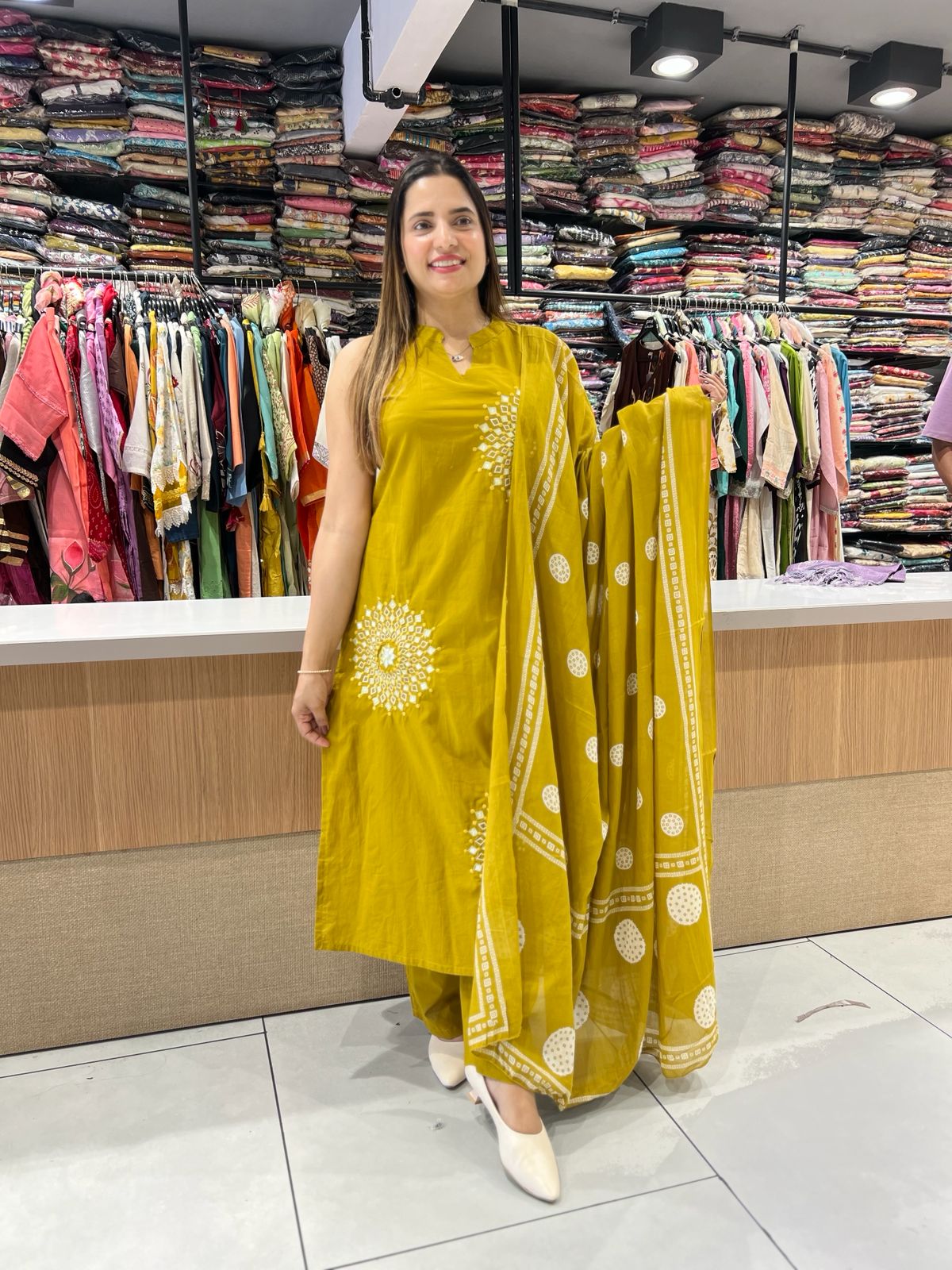 Pure Cotton Mustard Yellow 3pc Set